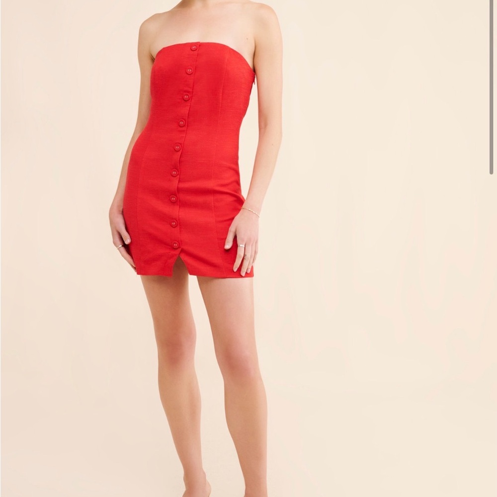 Endless Rose Strapless Red Mini Dress